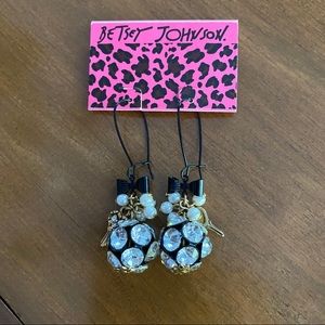Betsey Johnson hanging ball earrings